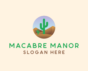 Cactus Desert Sand Dunes logo design