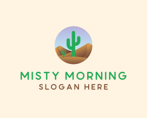 Cactus Desert Sand Dunes logo design