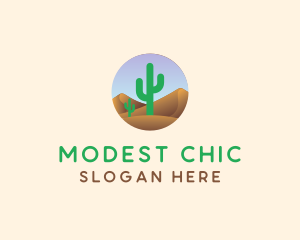 Cactus Desert Sand Dunes logo design