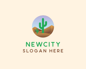 Cactus Desert Sand Dunes logo design