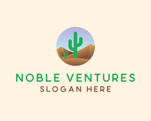 Cactus Desert Sand Dunes logo design