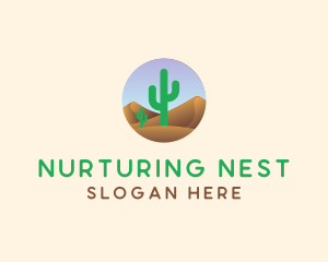 Cactus Desert Sand Dunes logo design