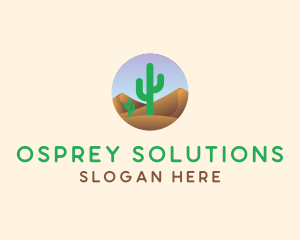 Cactus Desert Sand Dunes logo design