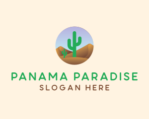 Cactus Desert Sand Dunes logo design