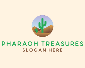 Cactus Desert Sand Dunes logo design