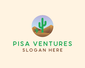 Cactus Desert Sand Dunes logo design