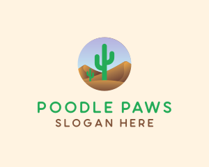 Cactus Desert Sand Dunes logo design