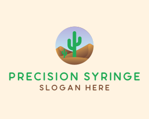 Cactus Desert Sand Dunes logo design