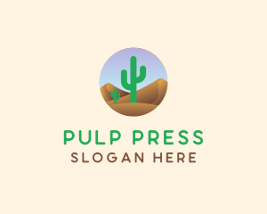 Cactus Desert Sand Dunes logo design