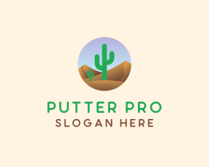 Cactus Desert Sand Dunes logo design