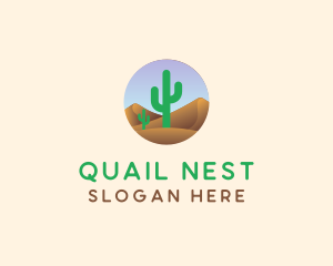 Cactus Desert Sand Dunes logo design