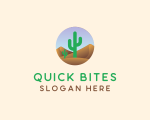 Cactus Desert Sand Dunes logo design