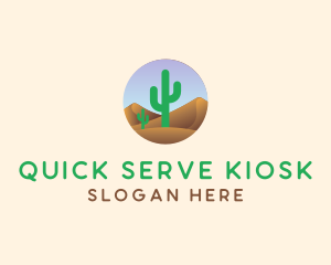 Cactus Desert Sand Dunes logo design