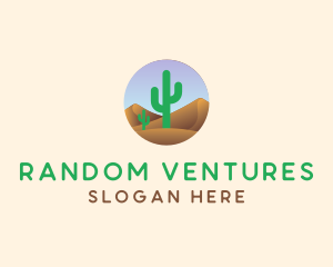 Cactus Desert Sand Dunes logo design