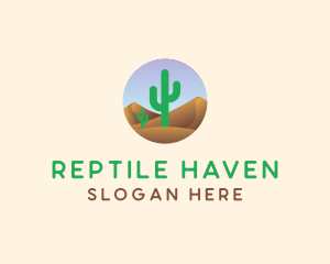 Cactus Desert Sand Dunes logo design