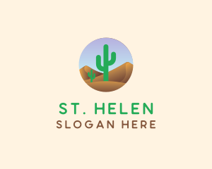 Cactus Desert Sand Dunes logo design