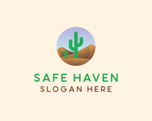 Cactus Desert Sand Dunes logo design