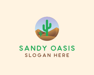 Cactus Desert Sand Dunes logo design