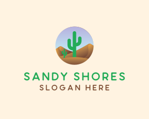 Cactus Desert Sand Dunes logo design