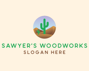 Cactus Desert Sand Dunes logo design