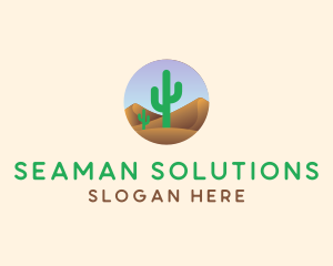 Cactus Desert Sand Dunes logo design