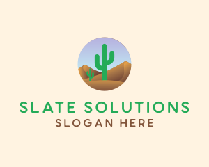 Cactus Desert Sand Dunes logo design