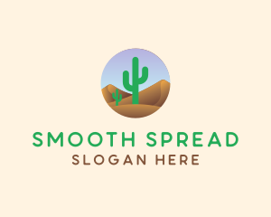 Cactus Desert Sand Dunes logo design