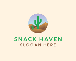 Cactus Desert Sand Dunes logo design