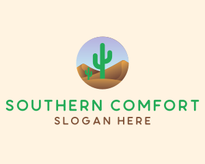 Cactus Desert Sand Dunes logo design