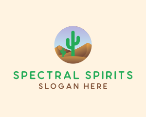 Cactus Desert Sand Dunes logo design