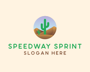 Cactus Desert Sand Dunes logo design