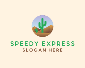 Cactus Desert Sand Dunes logo design