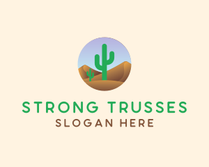 Cactus Desert Sand Dunes logo design