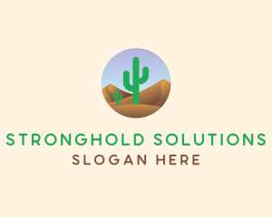 Cactus Desert Sand Dunes logo design