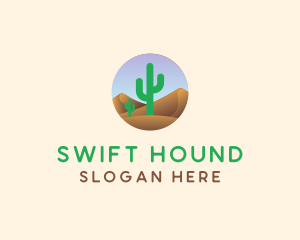 Cactus Desert Sand Dunes logo design