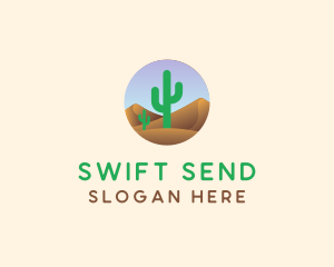 Cactus Desert Sand Dunes logo design