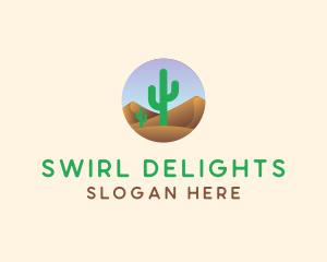 Cactus Desert Sand Dunes logo design