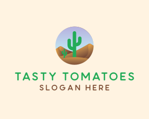 Cactus Desert Sand Dunes logo design