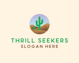 Cactus Desert Sand Dunes logo design