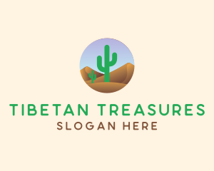 Cactus Desert Sand Dunes logo design