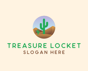 Cactus Desert Sand Dunes logo design