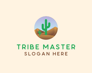 Cactus Desert Sand Dunes logo design