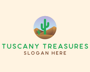 Cactus Desert Sand Dunes logo design