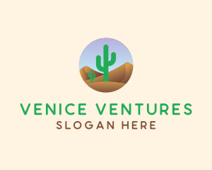 Cactus Desert Sand Dunes logo design