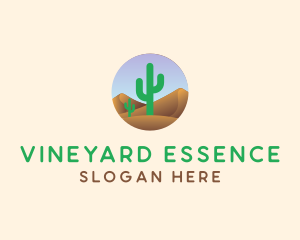 Cactus Desert Sand Dunes logo design