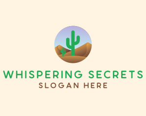 Cactus Desert Sand Dunes logo design