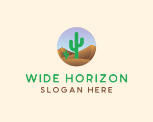 Cactus Desert Sand Dunes logo design