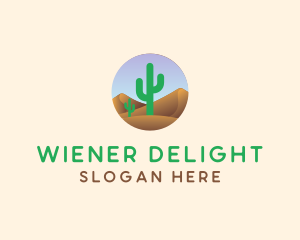 Cactus Desert Sand Dunes logo design