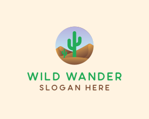 Cactus Desert Sand Dunes logo design