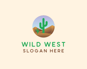 Cactus Desert Sand Dunes logo design